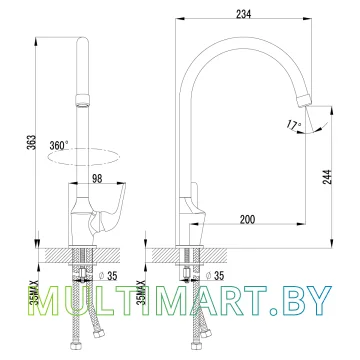 Смеситель Lemark PLUS ADVANCE LM1205C картинка 2